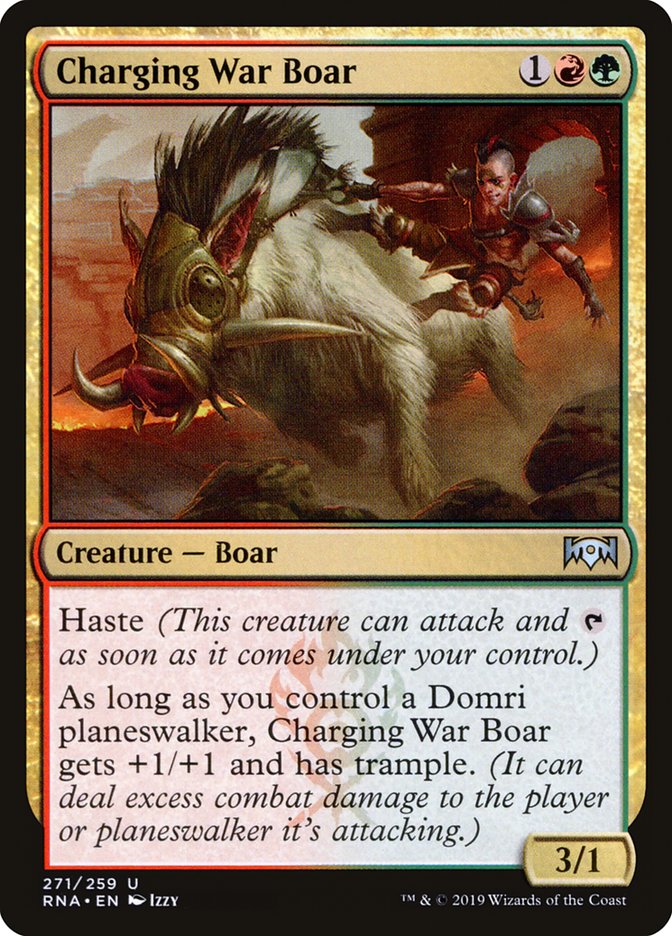 Charging War Boar [Ravnica Allegiance] | Shuffle n Cut Hobbies & Games