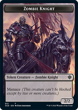 Zombie // Zombie Knight Double-Sided Token [Starter Commander Decks] | Shuffle n Cut Hobbies & Games