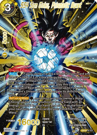 SS4 Son Goku, Prismatic Burst [EX19-35] | Shuffle n Cut Hobbies & Games