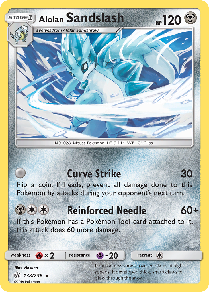 Alolan Sandslash (138/236) [Sun & Moon: Cosmic Eclipse] | Shuffle n Cut Hobbies & Games