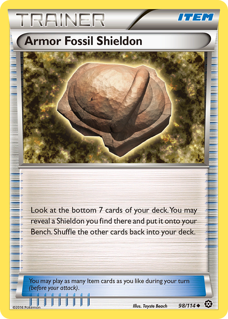 Armor Fossil Shieldon (98/114) [XY: Steam Siege] | Shuffle n Cut Hobbies & Games