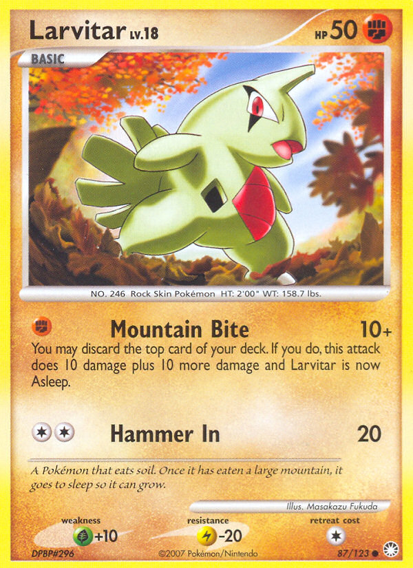 Larvitar (87/123) [Diamond & Pearl: Mysterious Treasures] | Shuffle n Cut Hobbies & Games