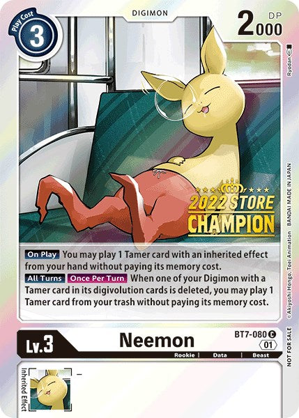 Neemon [BT7-080] (2022 Store Champion) [Next Adventure Promos] | Shuffle n Cut Hobbies & Games