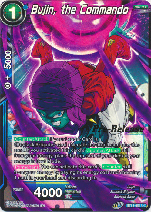 Bujin, the Commando (BT13-055) [Supreme Rivalry Prerelease Promos] | Shuffle n Cut Hobbies & Games