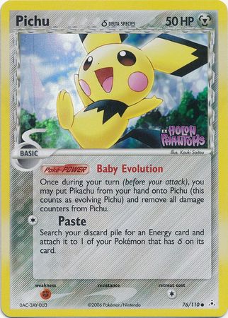 Pichu (76/110) (Delta Species) (Stamped) [EX: Holon Phantoms] | Shuffle n Cut Hobbies & Games