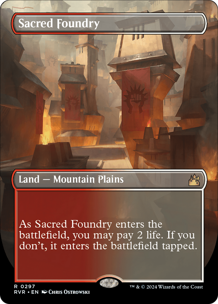 Sacred Foundry (Borderless) [Ravnica Remastered] | Shuffle n Cut Hobbies & Games