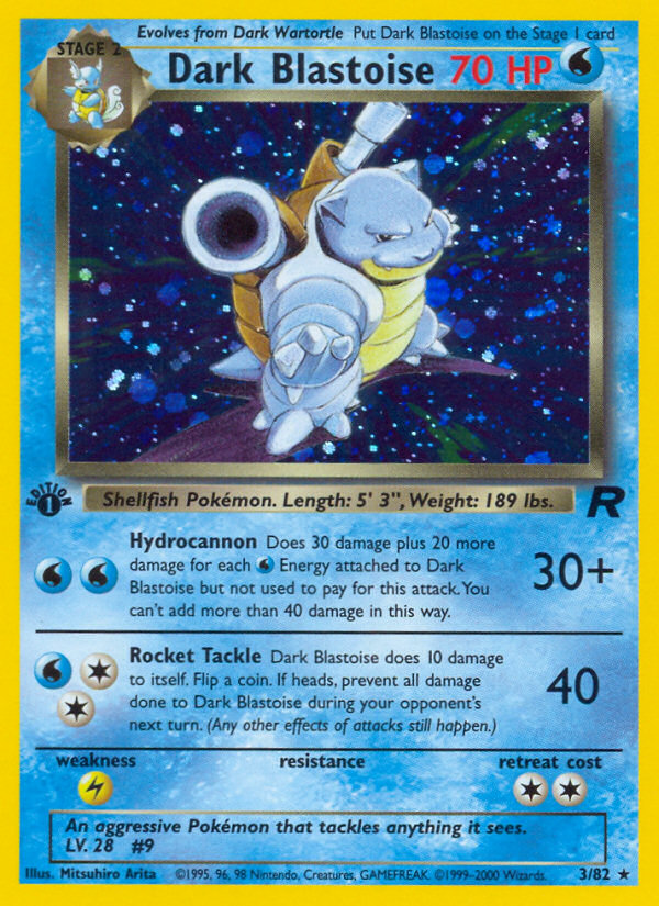 Dark Blastoise (3/82) [Team Rocket 1st Edition] | Shuffle n Cut Hobbies & Games