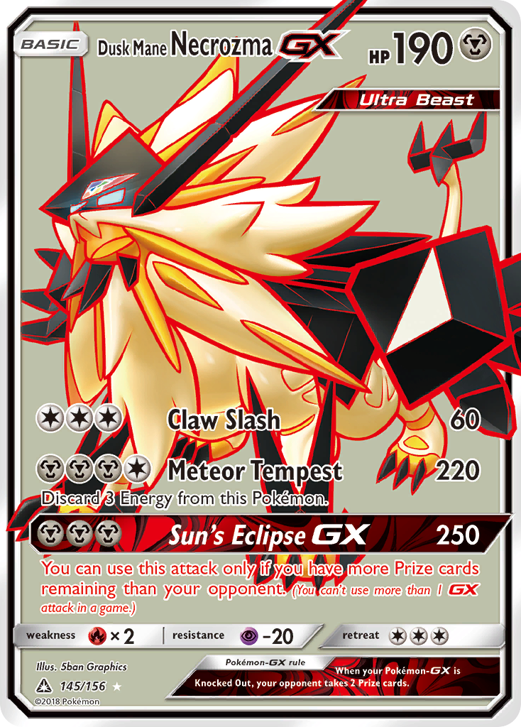 Dusk Mane Necrozma GX (145/156) [Sun & Moon: Ultra Prism] | Shuffle n Cut Hobbies & Games