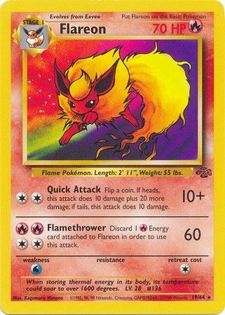 Flareon (19/64) [Jungle Unlimited] | Shuffle n Cut Hobbies & Games