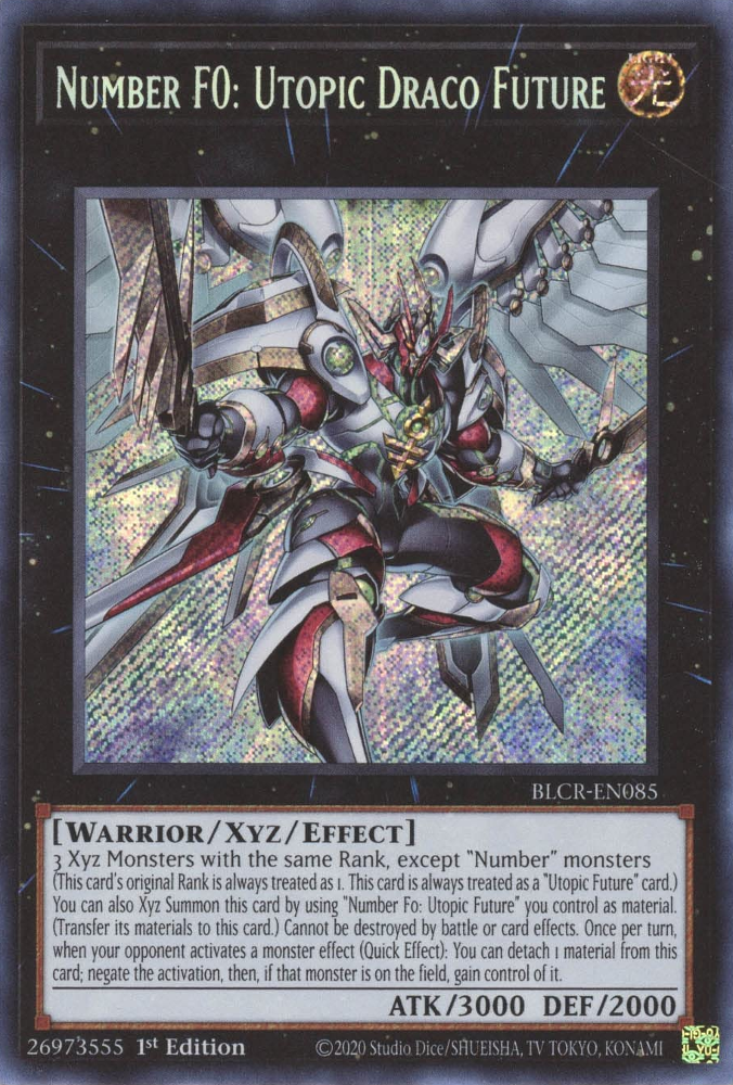 Number F0: Utopic Draco Future [BLCR-EN085] Secret Rare | Shuffle n Cut Hobbies & Games