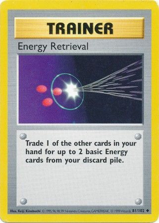 Energy Retrieval (81/102) [Base Set Shadowless Unlimited] | Shuffle n Cut Hobbies & Games