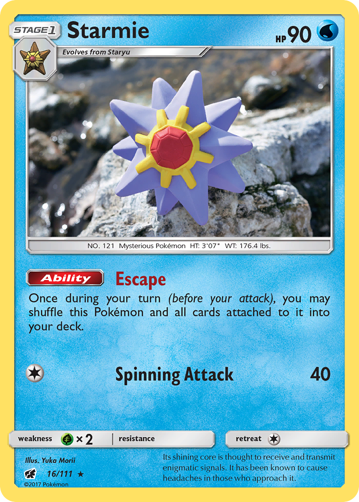 Starmie (16/111) [Sun & Moon: Crimson Invasion] | Shuffle n Cut Hobbies & Games