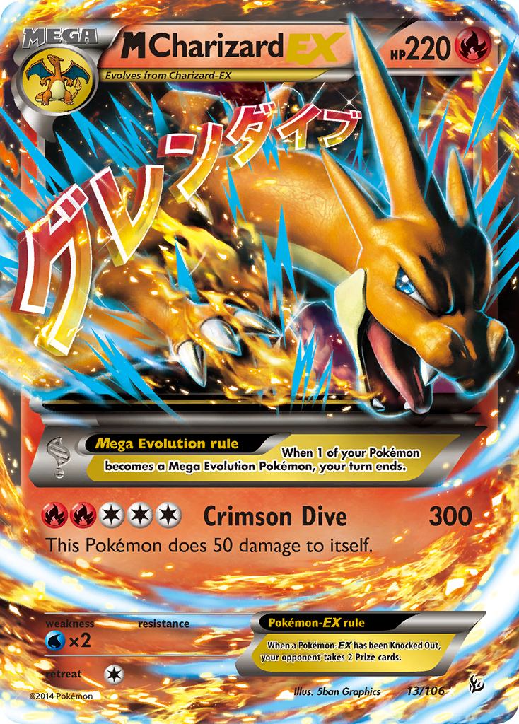 M Charizard EX (13/106) [XY: Flashfire] | Shuffle n Cut Hobbies & Games