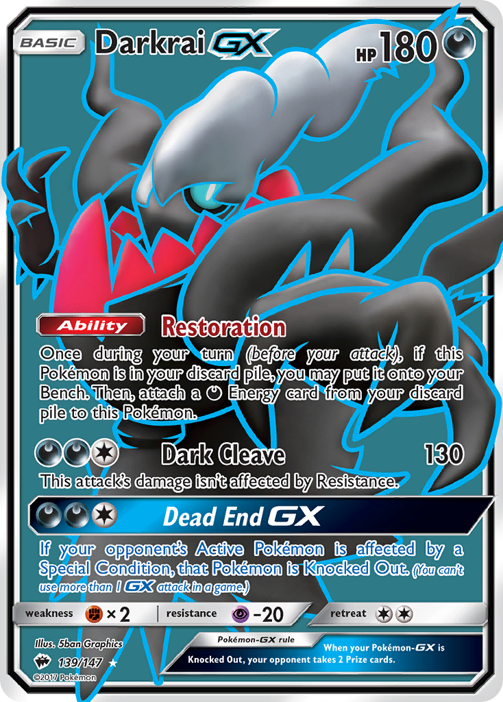 Darkrai GX (139/147) [Sun & Moon: Burning Shadows] | Shuffle n Cut Hobbies & Games