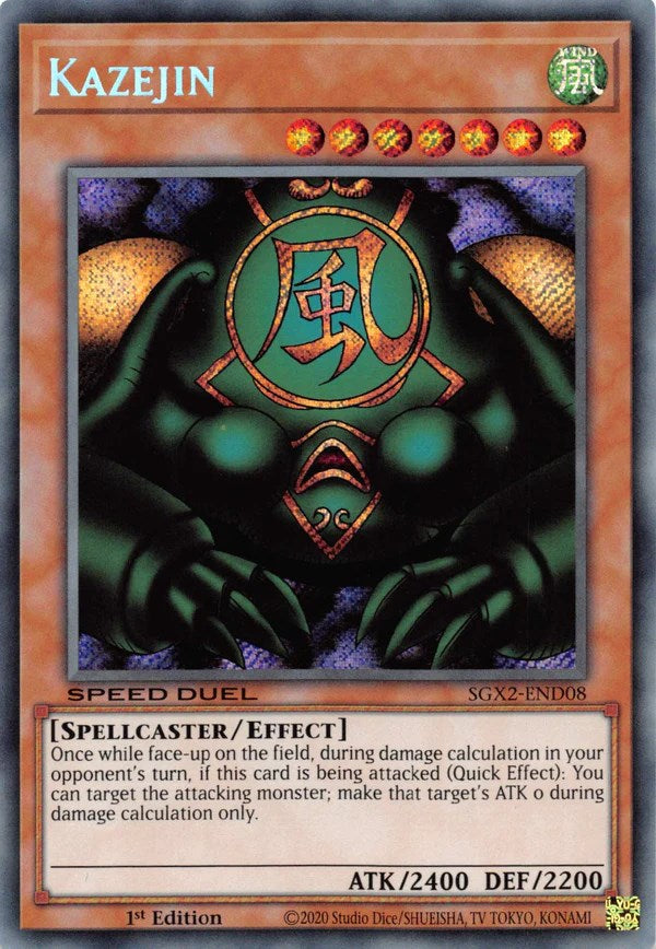 Kazejin [SGX2-END08] Secret Rare | Shuffle n Cut Hobbies & Games