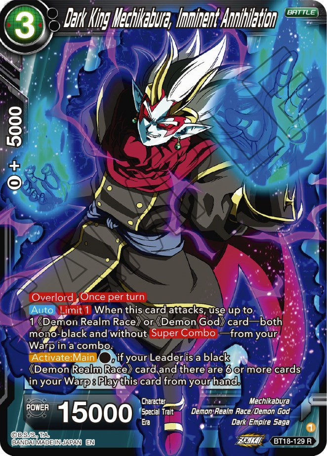 Dark King Mechikabura, Imminent Annihilation (BT18-129) [Dawn of the Z-Legends] | Shuffle n Cut Hobbies & Games