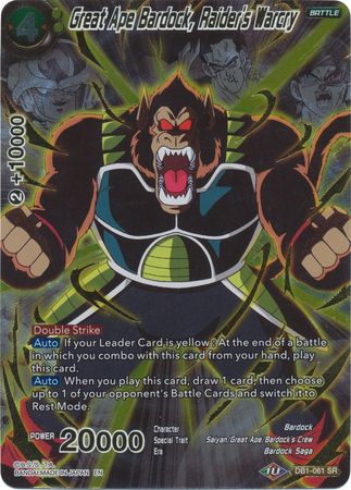 Great Ape Bardock, Raider's Warcry (Alternate Art) [DB1-061] | Shuffle n Cut Hobbies & Games