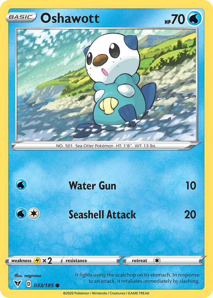 Oshawott (033/185) [Sword & Shield: Vivid Voltage] | Shuffle n Cut Hobbies & Games