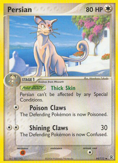 Persian (44/112) [EX: FireRed & LeafGreen] | Shuffle n Cut Hobbies & Games