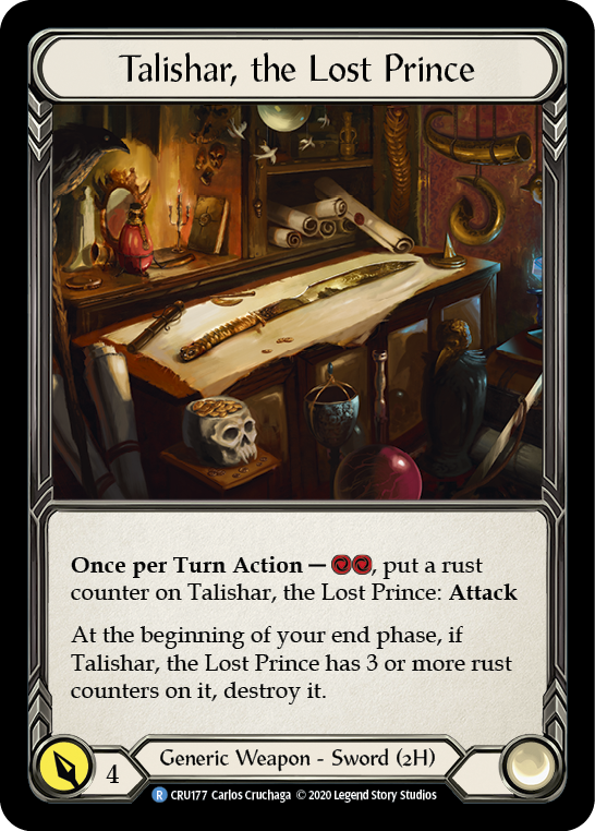 Talishar, the Lost Prince [CRU177] 1st Edition Cold Foil | Shuffle n Cut Hobbies & Games