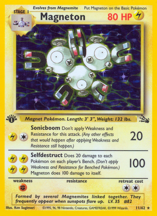 Magneton (11/62) [Fossil 1st Edition] | Shuffle n Cut Hobbies & Games