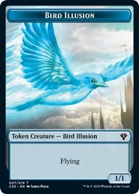 Bird Illusion // Beast (011) Double-Sided Token [Commander 2020 Tokens] | Shuffle n Cut Hobbies & Games