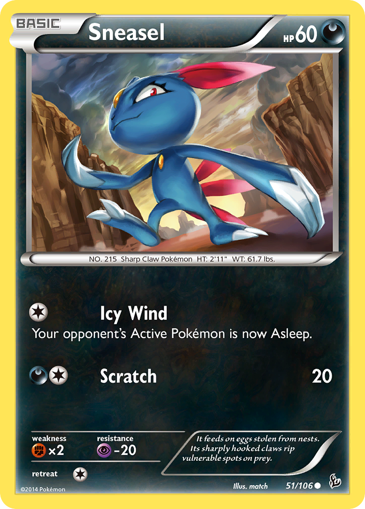 Sneasel (51/106) [XY: Flashfire] | Shuffle n Cut Hobbies & Games