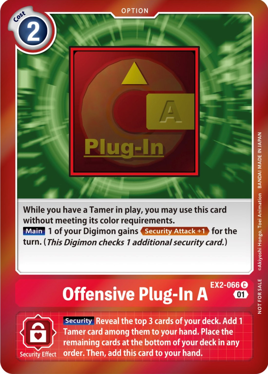 Offensive Plug-In A [EX2-066] (Event Pack 4) [Digital Hazard Promos] | Shuffle n Cut Hobbies & Games