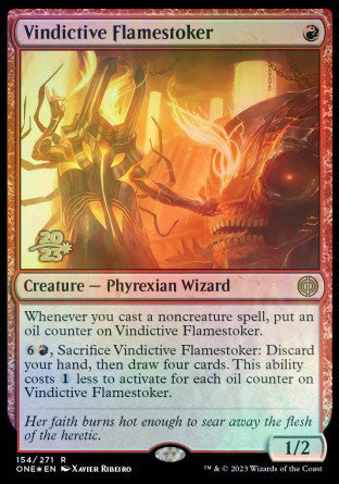 Vindictive Flamestoker [Phyrexia: All Will Be One Prerelease Promos] | Shuffle n Cut Hobbies & Games