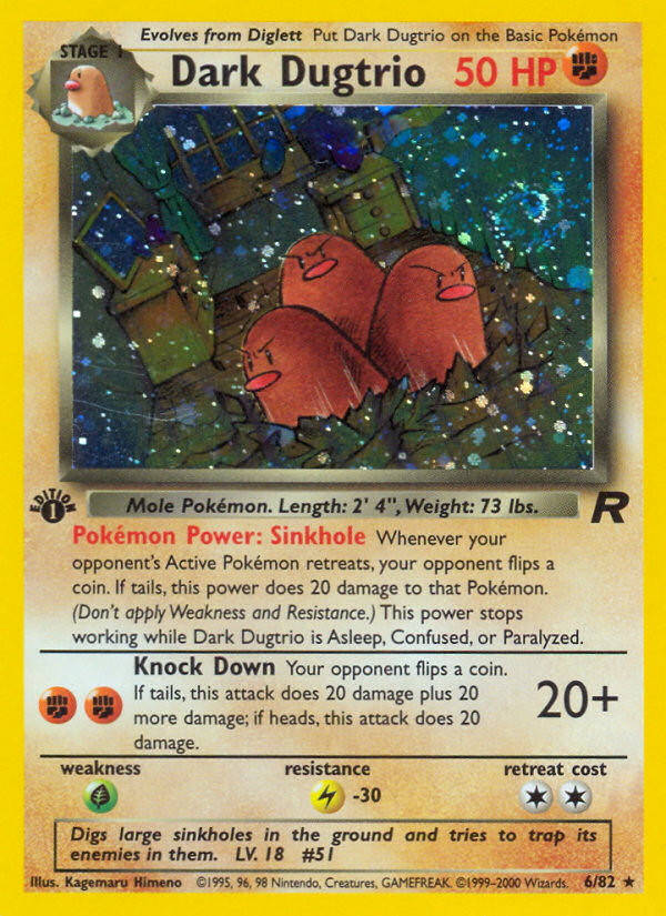 Dark Dugtrio (6/82) [Team Rocket 1st Edition] | Shuffle n Cut Hobbies & Games