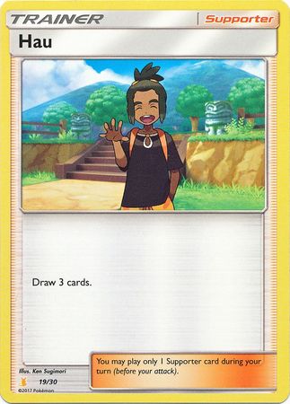 Hau (19/30) [Sun & Moon: Trainer Kit - Alolan Raichu] | Shuffle n Cut Hobbies & Games