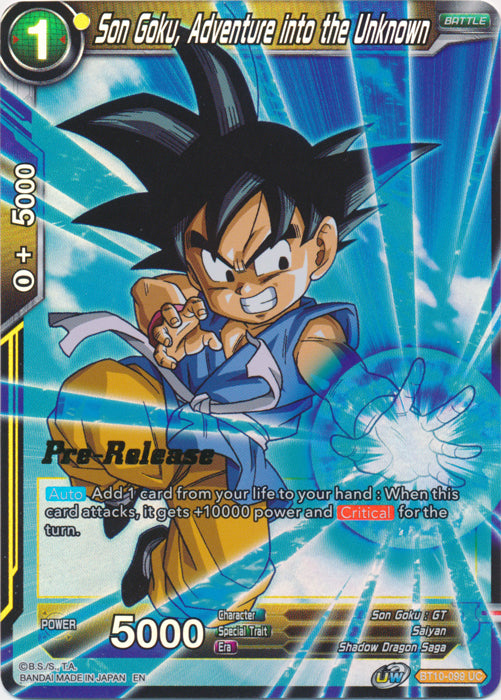 Son Goku, Adventure into the Unknown (BT10-099) [Rise of the Unison Warrior Prerelease Promos] | Shuffle n Cut Hobbies & Games