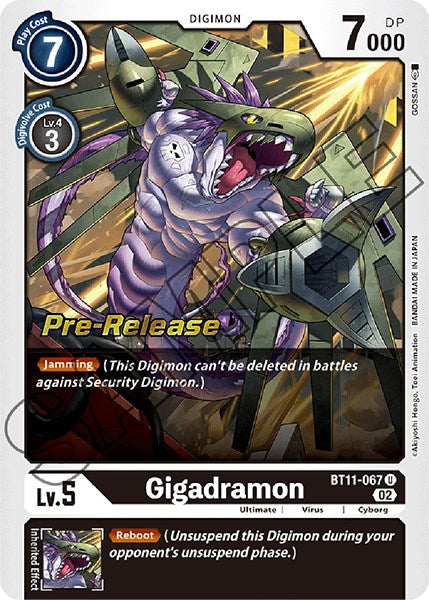 Gigadramon [BT11-067] [Dimensional Phase Pre-Release Promos] | Shuffle n Cut Hobbies & Games