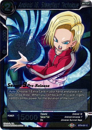 Android 18, Steadfast Technique [BT9-031] | Shuffle n Cut Hobbies & Games