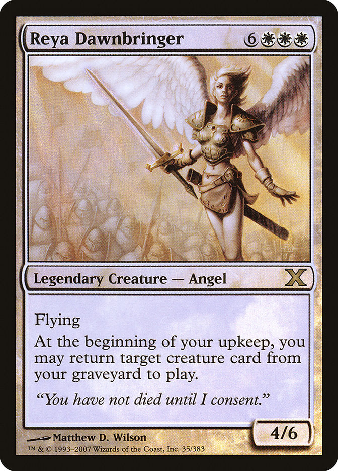 Reya Dawnbringer (Premium Foil) [Tenth Edition] | Shuffle n Cut Hobbies & Games