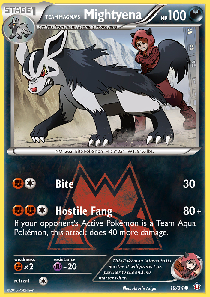 Team Magma's Mightyena (19/34) [XY: Double Crisis] | Shuffle n Cut Hobbies & Games