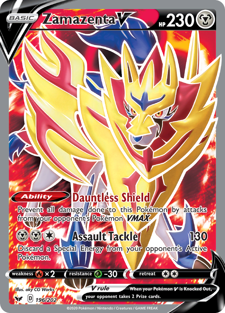 Zamazenta V (196/202) [Sword & Shield: Base Set] | Shuffle n Cut Hobbies & Games