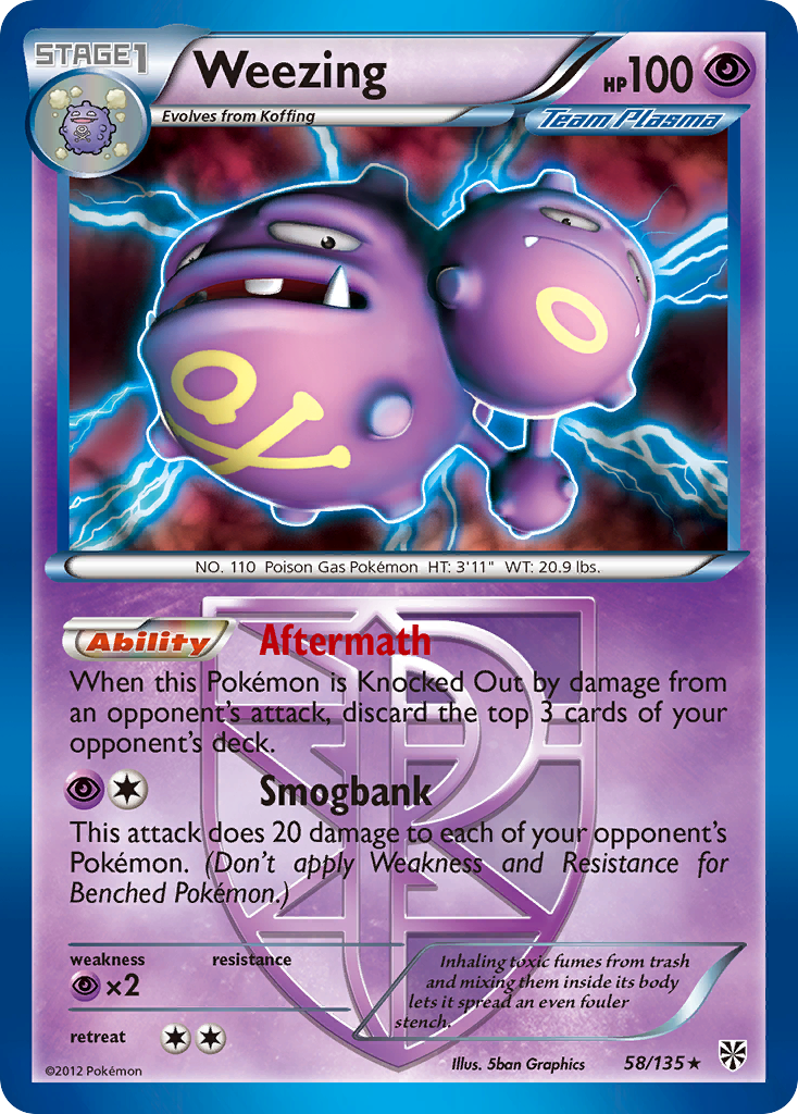 Weezing (58/135) [Black & White: Plasma Storm] | Shuffle n Cut Hobbies & Games