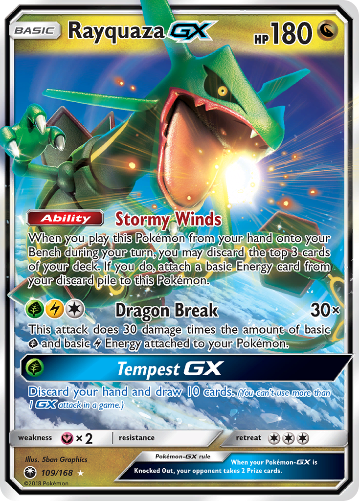 Rayquaza GX (109/168) [Sun & Moon: Celestial Storm] | Shuffle n Cut Hobbies & Games