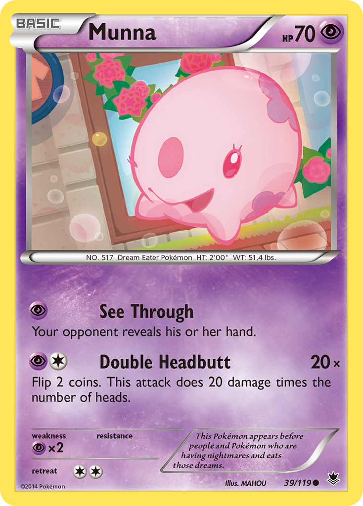 Munna (39/119) [XY: Phantom Forces] | Shuffle n Cut Hobbies & Games