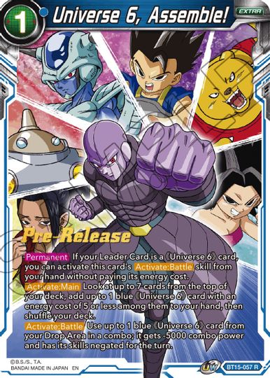 Universe 6, Assemble! (BT15-057) [Saiyan Showdown Prerelease Promos] | Shuffle n Cut Hobbies & Games