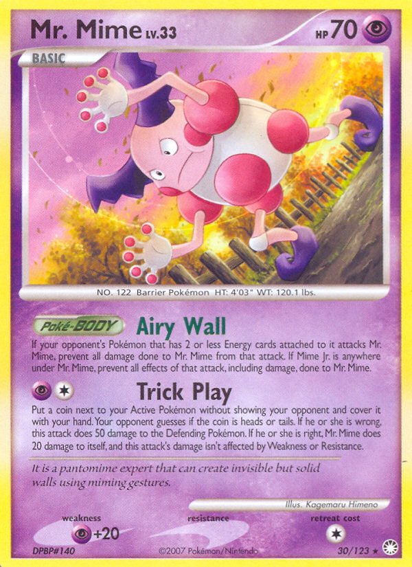 Mr. Mime (30/123) [Diamond & Pearl: Mysterious Treasures] | Shuffle n Cut Hobbies & Games