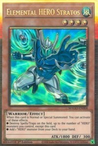 Elemental HERO Stratos (Alternate Art) [MAGO-EN004] Gold Rare | Shuffle n Cut Hobbies & Games