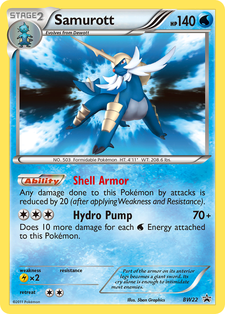 Samurott (BW22) [Black & White: Black Star Promos] | Shuffle n Cut Hobbies & Games