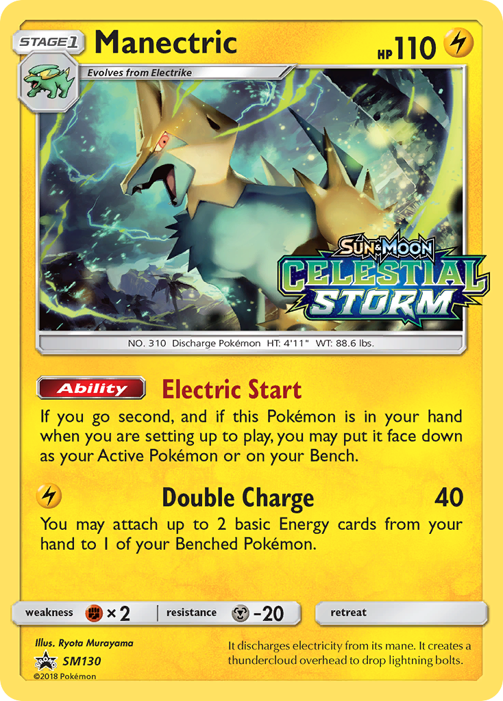 Manectric (SM130) [Sun & Moon: Black Star Promos] | Shuffle n Cut Hobbies & Games