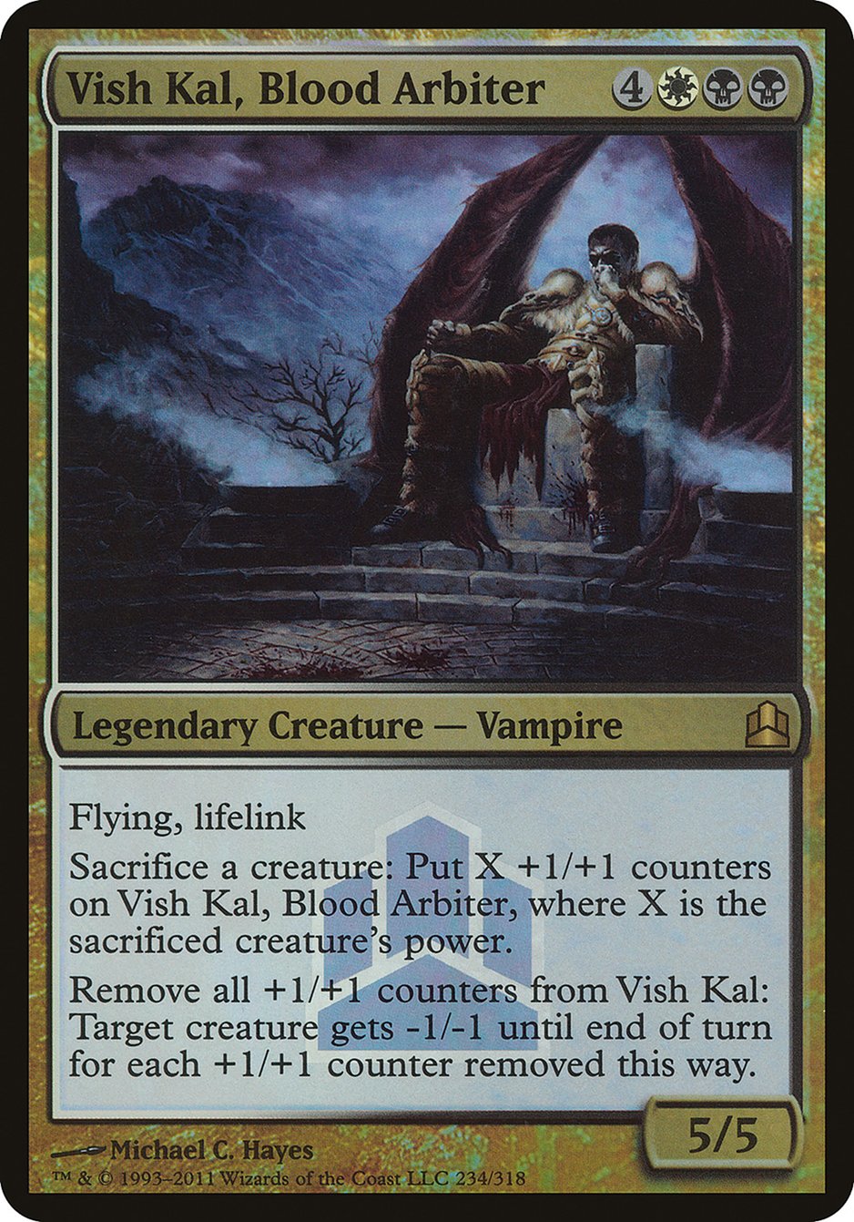 Vish Kal, Blood Arbiter (Launch) (Oversized) [Commander 2011 Oversized] | Shuffle n Cut Hobbies & Games