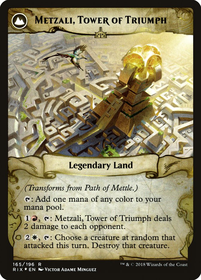 Path of Mettle // Metzali, Tower of Triumph [Rivals of Ixalan Prerelease Promos] | Shuffle n Cut Hobbies & Games