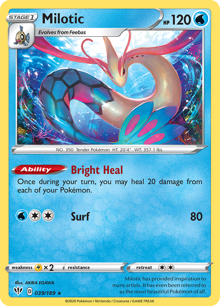 Milotic (039/189) [Sword & Shield: Darkness Ablaze] | Shuffle n Cut Hobbies & Games