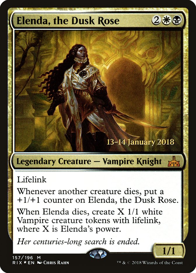 Elenda, the Dusk Rose [Rivals of Ixalan Prerelease Promos] | Shuffle n Cut Hobbies & Games