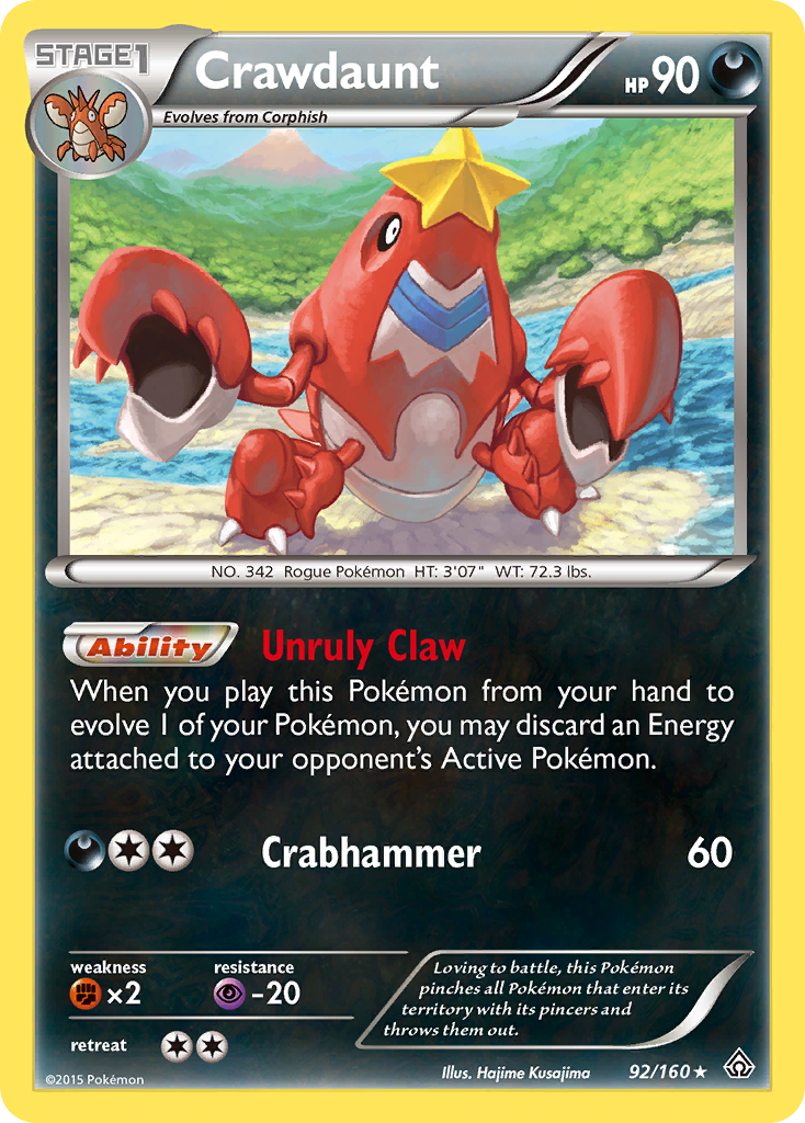 Crawdaunt (92/160) [XY: Primal Clash] | Shuffle n Cut Hobbies & Games